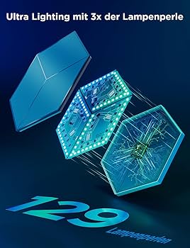 Govee Glide Hexagon Light Ultra, RGBIC 3D, lampa ścienna Wi